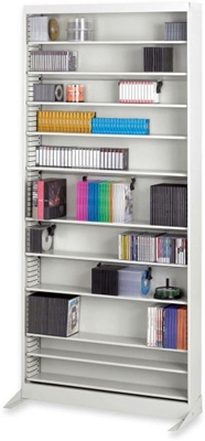 Safco Audio/Video Adjustable Shelving with 12 Shelves 4936LG