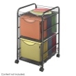 Safco Onyx Mesh File Cart with 2 File Drawers 5212BL ES3336