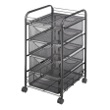 Safco Onyx Mesh File Cart with 4 Drawers 5214BL ES3338