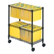 Safco 2-Tier Rolling File Cart 5278BL ES3355