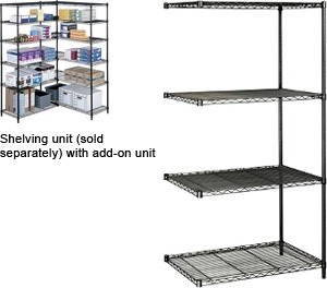 Safco Industrial Add-On Unit, 36" x 24" 5289BL ES3364