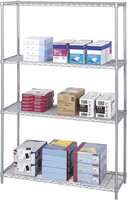 Safco Industrial Wire Shelving, 48" x 18" 5291GR