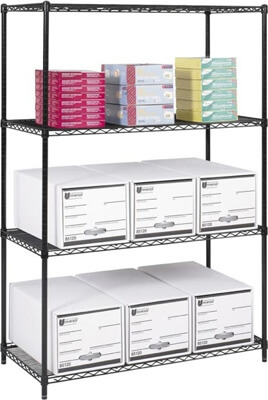 Safco Industrial Wire Shelving, 48" x 24" 5294BL