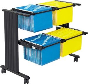 Safco Muv Double Width Filing Cart 5327BL