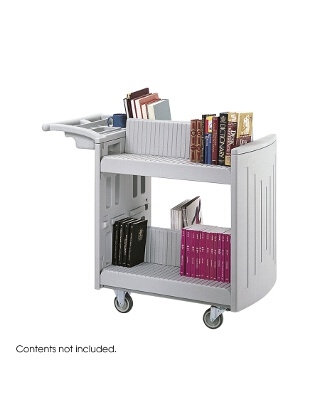 Safco 2-Shelf Molded Book Cart 5332GR ES3383