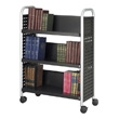 Safco Scoot Single Sided 3 Shelf Book Cart 5336BL (Black) ES3386