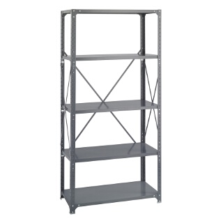 Safco Commercial Steel Shelving, 36" x 18" with 5 Shelves 6266