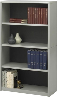 Safco 4-Shelf ValueMate Economy Bookcase 7172GR ES3459