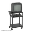 Safco Adjustable Plastic AV/TV Cart 8933BL (Black) ES3509