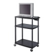 Safco Plastic AV Adjustable TV Cart 8944BL (Black) ES3514