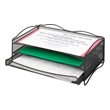 Safco Onyx B-Size 2 Pocket Desk Organizer 9438BL (Black) ES3525