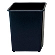 Safco Square Wastebasket, 31 Qt. (Qty.3) 9612BL (Black) ES3548