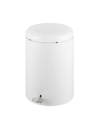 "Safco Round Step-On Receptacle, 4-Gallon 9681WH" ES3575