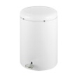 Safco Round Step-On Receptacle, 4-Gallon 9681WH (White) ES3575