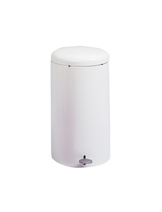 "Safco Round Step-On Receptacle, 7-Gallon 9683WH" ES3576