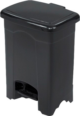 Safco Plastic Step-On Receptacle, 4 Gallon 9710BL