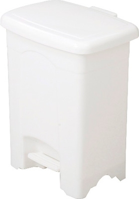 Safco Plastic Step-On Receptacle, 4 Gallon 9710WH