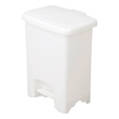 Safco Plastic Step-On Receptacle, 4 Gallon 9710WH