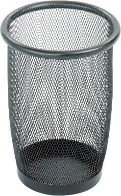 Safco Onyx Mesh Small Round Wastebasket (Qty.3) 9716BL