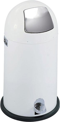Safco Dome Step-On Receptacle, 9 Gallon 9720WH