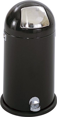 Safco Dome Step-On Receptacle, 12 Gallon 9721BL