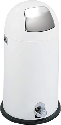 Safco Dome Step-On Receptacle, 12 Gallon 9721WH