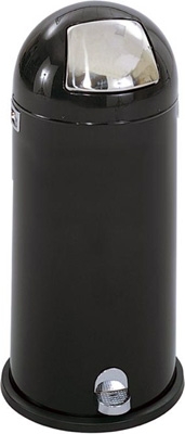 Safco Dome Step-On Receptacle, 15 Gallon 9722BL
