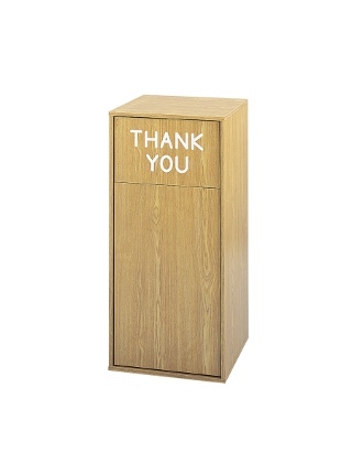 Safco Flat Top Wood Receptacle 9728MO ES3597