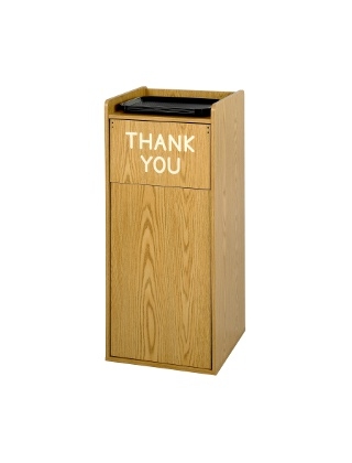 Safco Wood Food Court Receptacle 9729MO ES3599