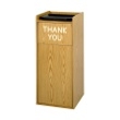 Safco Wood Food Court Receptacle 9729MO (Medium Oak) ES3599