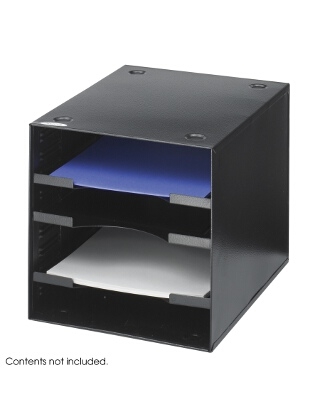 Safco Steel Desktop Organizer, 4 Compartment ES3649