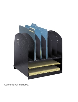 Safco Combination Desk Rack 6 Upright and 2 Horizontal ES3659