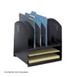 Safco Combination Desk Rack 6 Upright and 2 Horizontal 3166BL ES3659