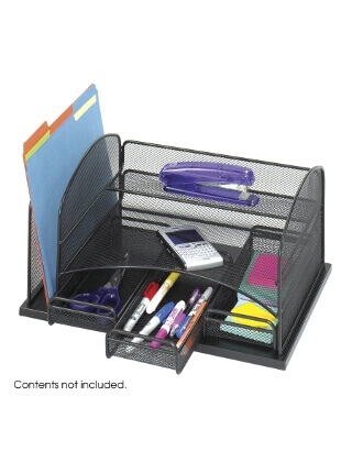 Safco Onyx Organizer With 3 Drawers ES3677 3252BL