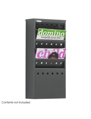 Safco Steel Magazine Rack, 5 Pockets, 4310BL (Black)
