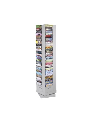 Safco 92-Pocket Steel Rotary Magazine Rack ES3733