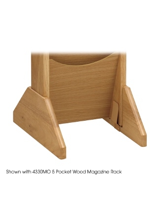 Safco Wood Magazine Rack Base 4332MO (Medium Oak)