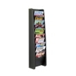 Safco 10-Pocket Leather Look Magazine Rack 5576BL ES3755