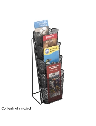 Safco Onyx Mesh 4 Pocket Pamphlet Display ES3760