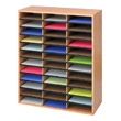 Safco Wood/Corrugated Literature Organizer, 36 Compartment 9403MO (Medium Oak) ES3829