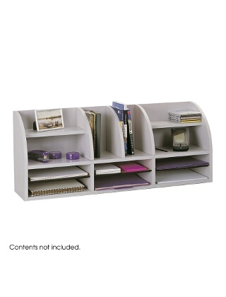 Safco Radius Front 12 Compartment Desktop Organizer 9411GR