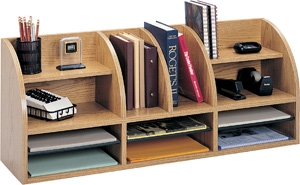 Safco Radius Front 12 Compartment Desktop Organizer 9411MO