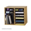 Safco Wood Adjustable Literature Organizer - 12 Compartment 9420MO (Medium Oak) ES3837