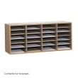 Safco Wood Adjustable Literature Organizer, 24 Compartment 9423MO (Medium Oak) ES3841