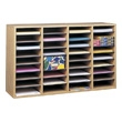 Safco Wood Adjustable Literature Organizer, 36 Compartment 9424MO (Medium Oak) ES3843