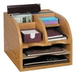 Safco Radius Front 3-Way Corner Desktop Organizer 9425MO