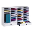 Safco Wood Adjustable Literature Organizer, 32 Compartment with Drawers 9494GR (Gray) ES3857