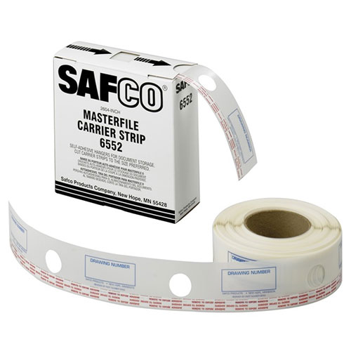 Safco 2-1/4" W Polyester Carrier Strips for MasterFile2 6552 ES396
