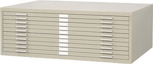 Safco 10 Drawer Steel Flat File for 30" x 42" Documents 4986