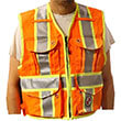 Safety Apparel PC15X - Heavy Duty X-Back Party Chief Survey Vest - Safety Orange (6 Sizes Available) ES7941